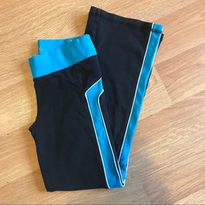 Justice Blue and Black Yoga Pants, Size 7